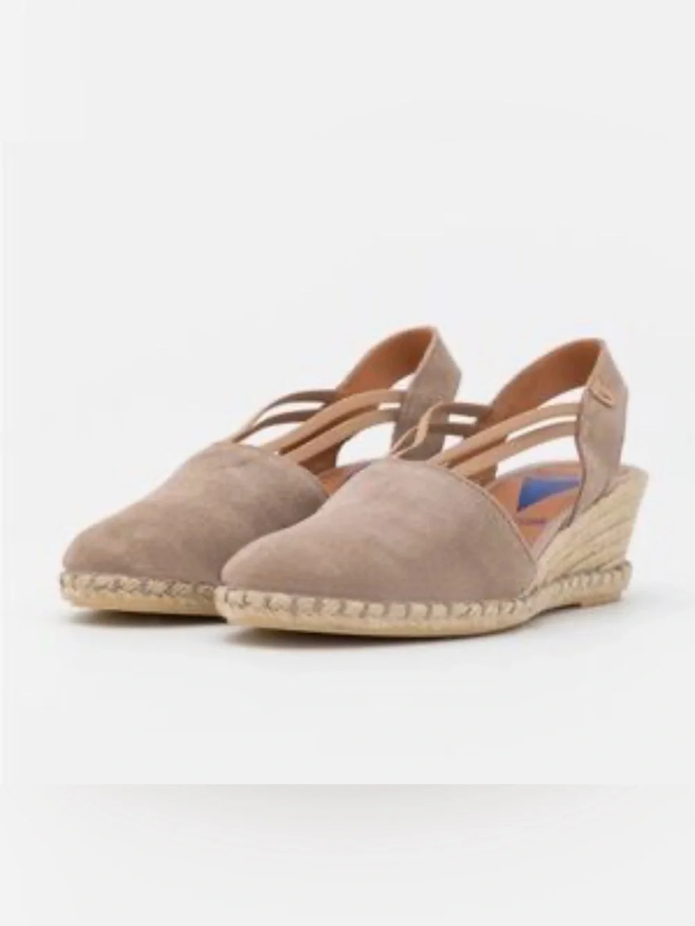 VERBENAS Casual Summer Beach Made in Spain Raffia 2.5 Wedge Tan Espadrilles SZ 8